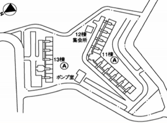 千里山田西団地内地図