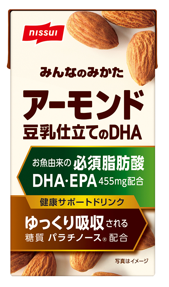 DHA・EPA配合の健康サポートドリンク「みんなのみかた アーモンド豆乳