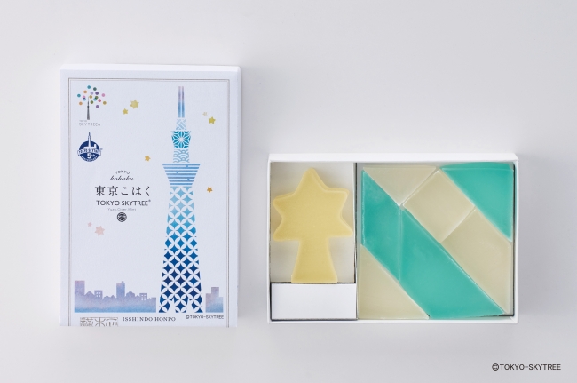 「東京こはく 東京スカイツリー®５周年記念限定品」組み立てイメージ