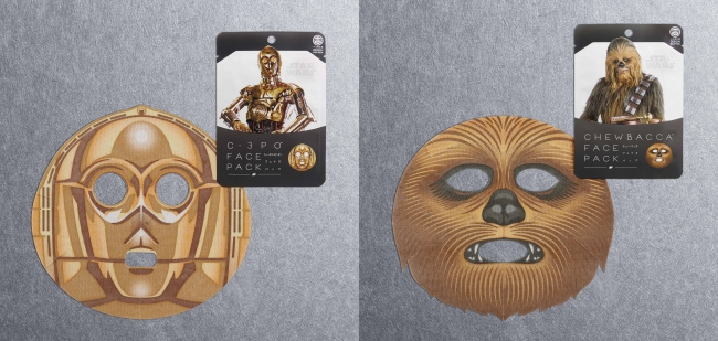 C-3POのメタリック感と、チューバッカのもふもふ感のイメージもフェイスパックに