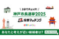 選挙ドットコムはサンテレビと共同で神戸市長選挙(10月26日投票)2025投票マッチングを公開しました!