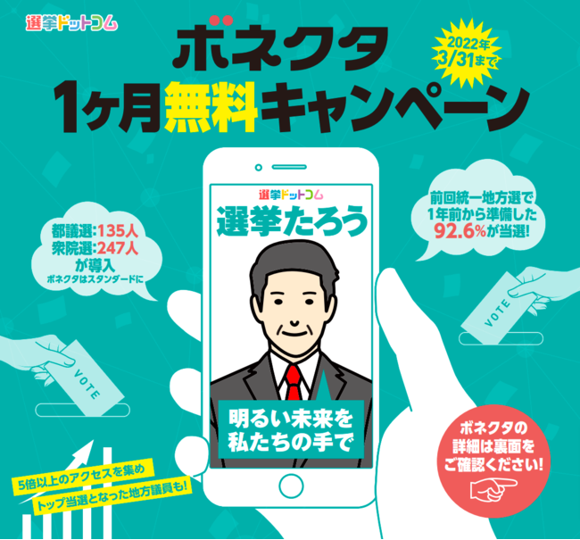 イチニ株式会社 3月31日 木 まで 政治家向けwebサービス ボネクタ Vonnector の無償提供を開始 産経ニュース