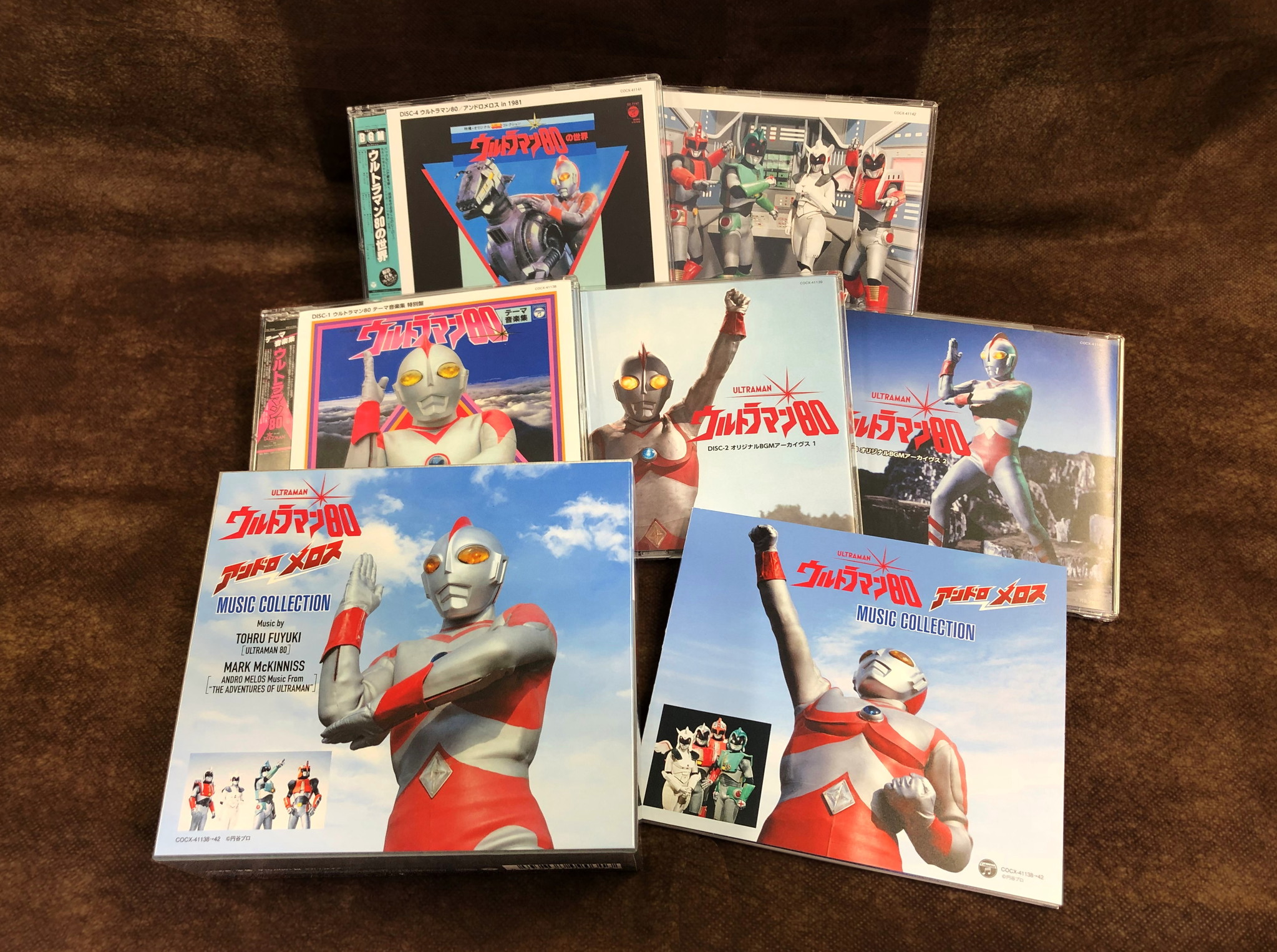 『ウルトラマン80』40周年記念盤。’83年放送の『アンドロメロス』と共に、80年代序盤のテレビシリーズを音楽で総括する5枚組CDボックス