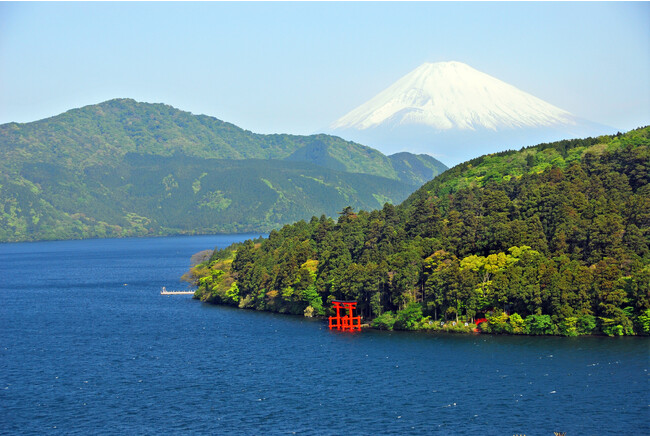 芦ノ湖と富士山の絶景