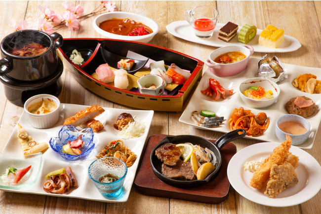バイキングでは美味しい料理がたくさん並びます バイキングでは美味しい料理がたくさん並びます