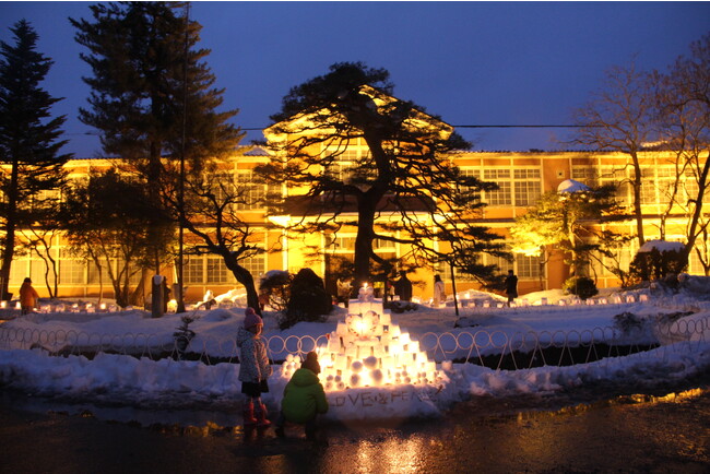 ※写真は過去の「ながい雪灯り回廊まつり」の様子です ※写真は過去の「ながい雪灯り回廊まつり」の様子です