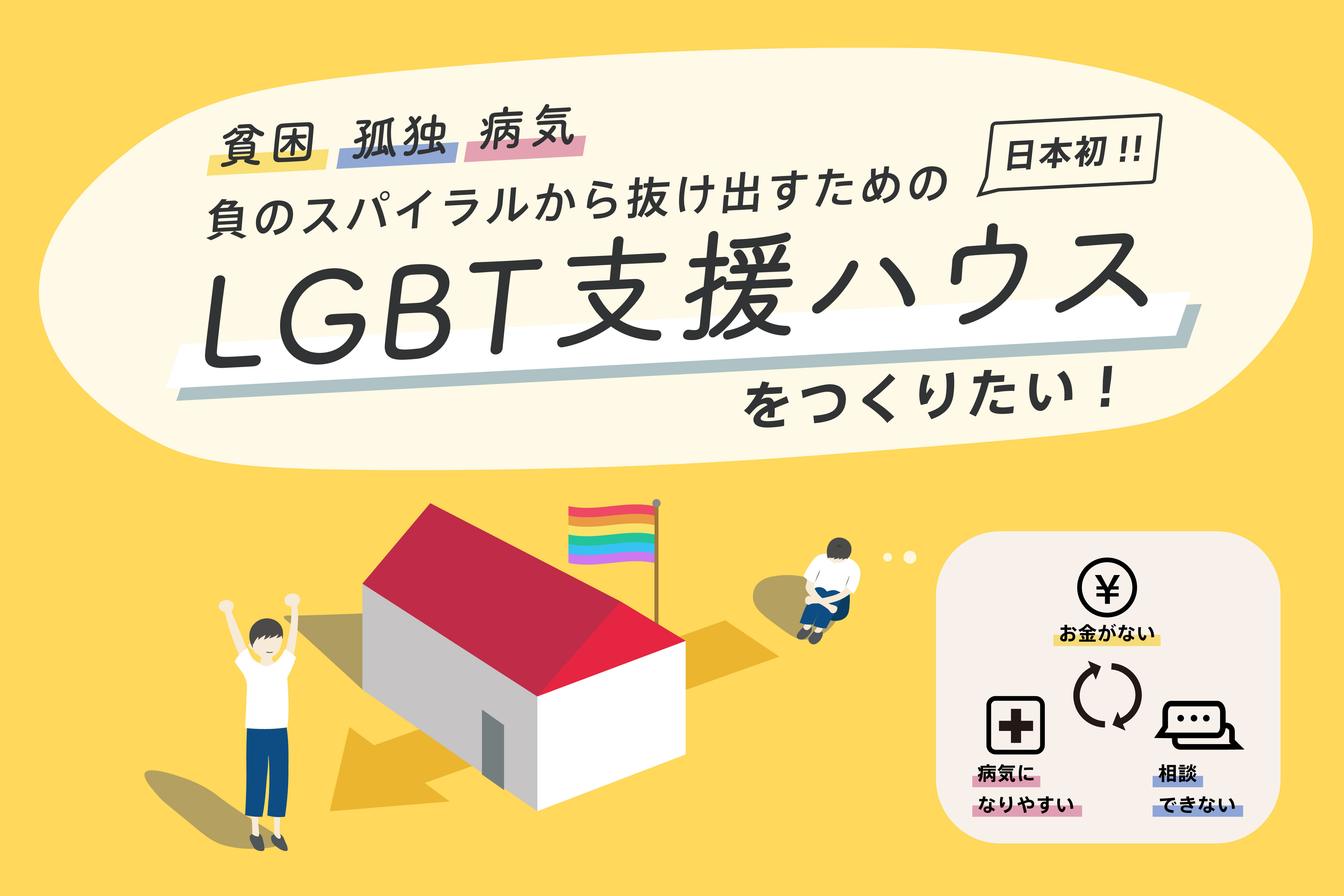 Lgbtと生活困窮 貧困 孤独 病気という負のスパイラル から抜け出すための Lgbt支援ハウス をつくる コレクティブ インパクト型のプロジェクトが 複数のnpo団体や個人の協働によりキックオフ Npo法人グッド エイジング エールズのプレスリリース