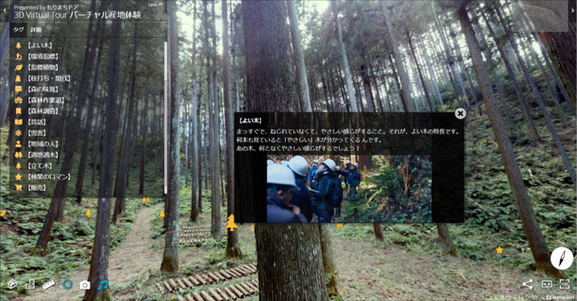 最新の360度3D撮影技術により木材産地を散策する「バーチャル産地体験」（制作：BIMobject Japan）