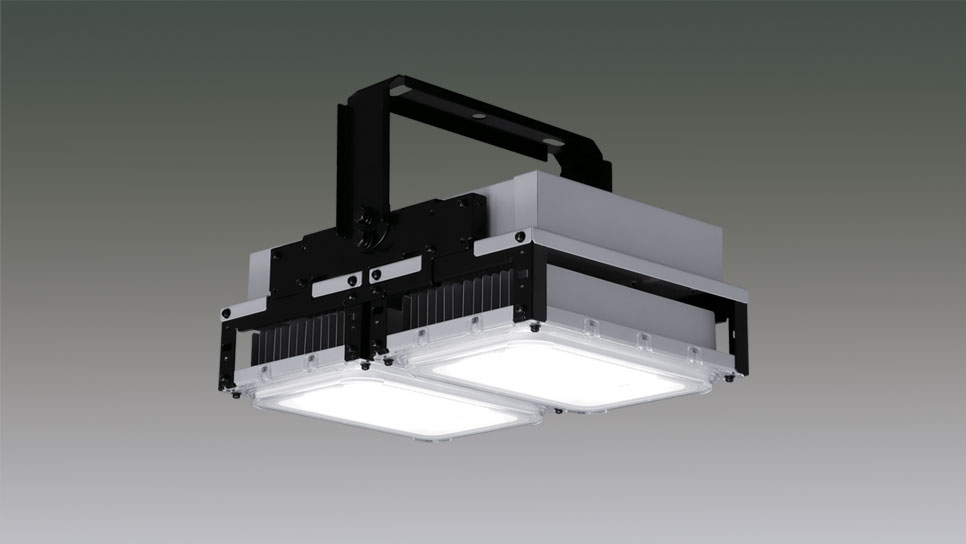 施設照明の多様なニーズに対応 避難所照明としても対応できる高天井
