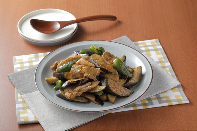 豚肉となすのごまみそ炒め