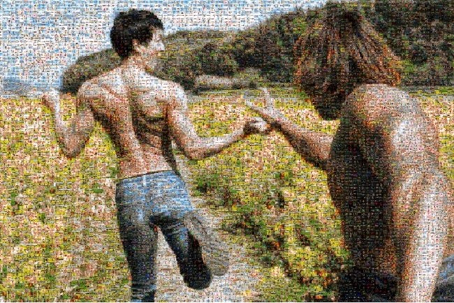 Muscle Mosaic #1 "The catcher of muscle in the canola flower(菜の花畑でマッチョをつかまえて)"