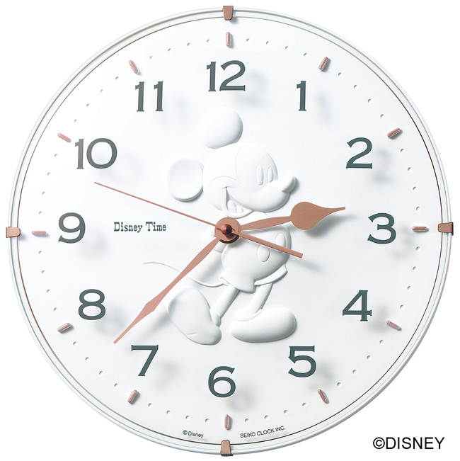レリーフ状に浮き出るミッキーマウスのシルエット ディズニーの新型掛時計を発売 セイコータイムクリエーション株式会社のプレスリリース