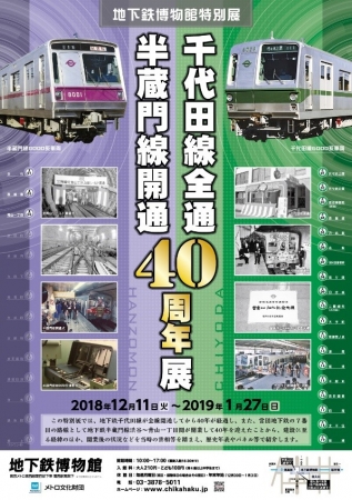 地下鉄博物館 特別展「千代田線全通・半蔵門線開通40周年展」を開催し