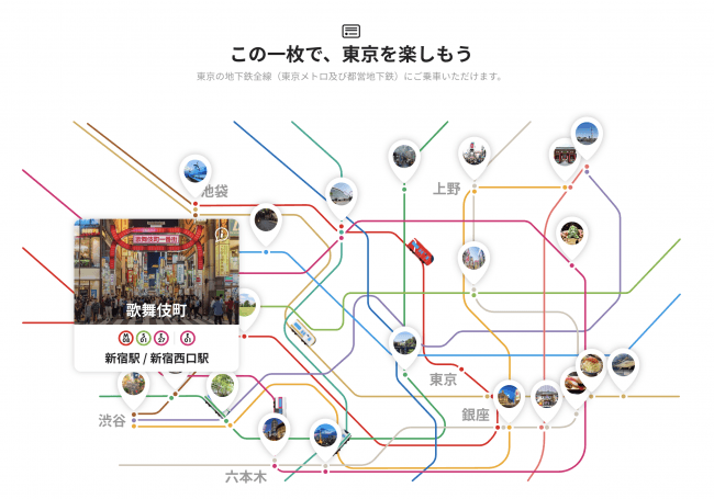 旅行者向け企画乗車券「Tokyo Subway Ticket」を紹介する専用サイトを