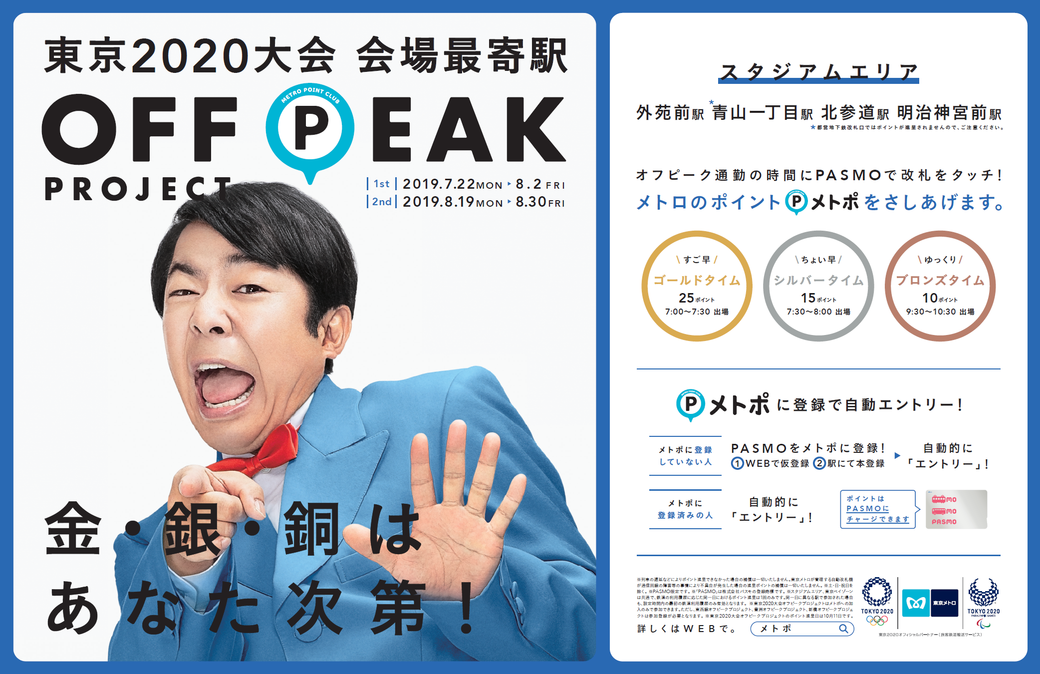 東京2020大会会場最寄駅オフピークプロジェクトを実施します！