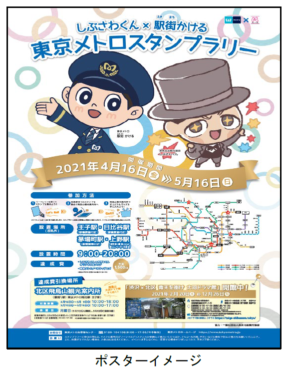 しぶさわくん 駅街かける 東京メトロスタンプラリー を実施します 東京メトロのプレスリリース