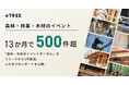 森林・林業・木材のイベント、13か月で500件超。
