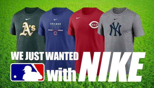 メジャーリーグ ×ナイキ 最新ロゴTシャツが本場USAから大量新入荷