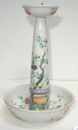 陶製ランプ（中国　19世紀）