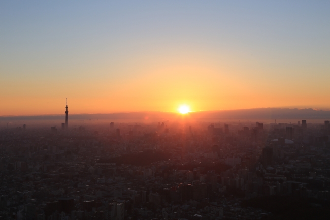 2017年1月1日　初日の出の様子