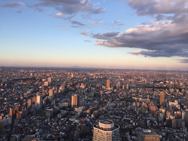 夕方の北側の景色