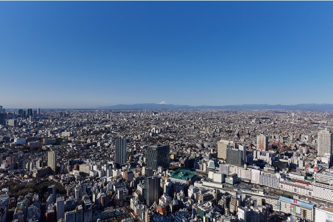 展望台からの景色（池袋駅・富士山方面）