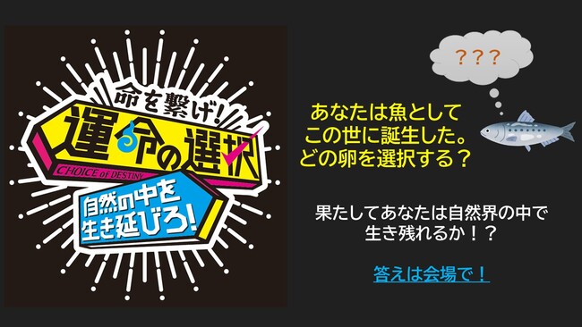 命を繋げ！運命の選択～自然の中を生き延びろ！～のクイズ例