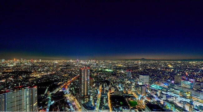 てんぼうパークから見ることができる夜景(南側・新宿方面)