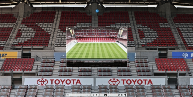 座席側からスタジアムを見る視点も表示して確認可能