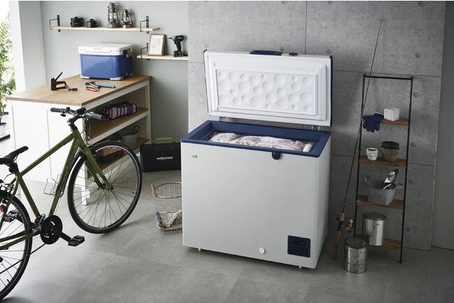 超低温-50℃設定が可能な上開き式冷凍庫JF-TMNC150タイプ設置イメージ