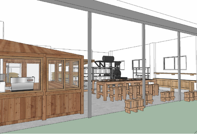 カフェの完成予想図