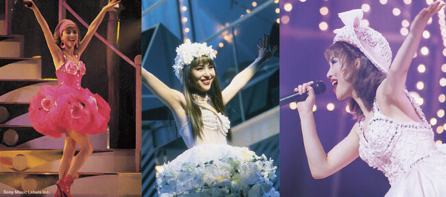 左から「1991 Concert Tour Amusement Park」「LIVE 1992 Nouvelle Vague」「LIVE DIAMOND EXPRESSION」より