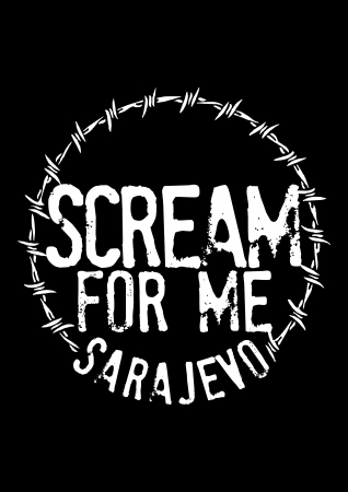 【ロゴ（黒）】IRON　MAIDEN　ブルースディッキンソン　映画SFMSScream For Me Sarajevo