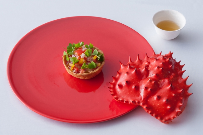 1皿目 “赤” 『花咲蟹のクロスタティーナ』