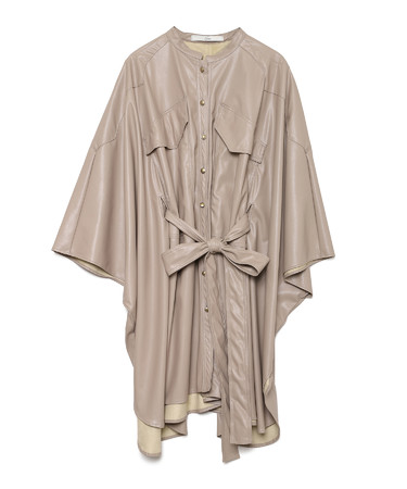 ECO LAETHER CAPE SHIRT  ¥36,300