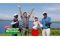 「This is Saipan!最高!」番組初のサイパンロケ 夏&海外&絶景でテンションアゲアゲ!武井壮&山本茉央はゴルフのスコアも絶好調