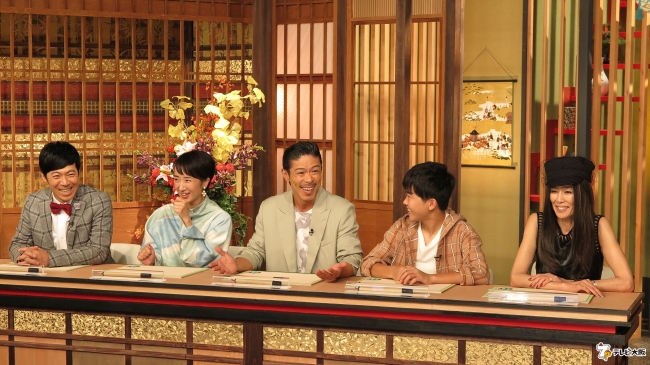 （左から）東貴博、映美くらら、松本利夫、鈴木福、萬田久子