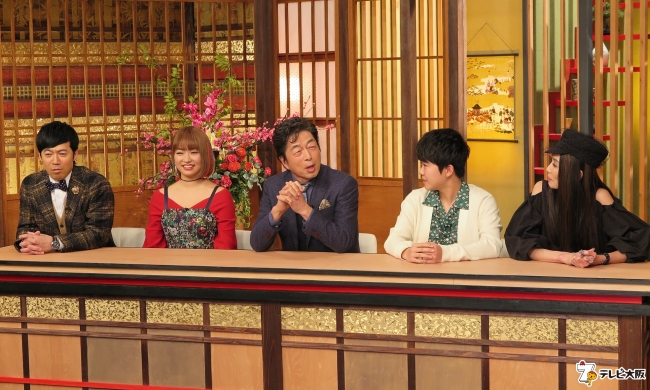 （左から）東貴博、  杉山弥紀佳、  中村雅俊、  鈴木福、  萬田久子