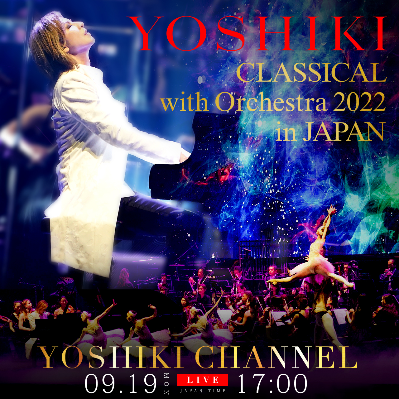 YOSHIKIクラシカルコンサート 『YOSHIKI CHANNEL』＆WOWOWで生中継決定