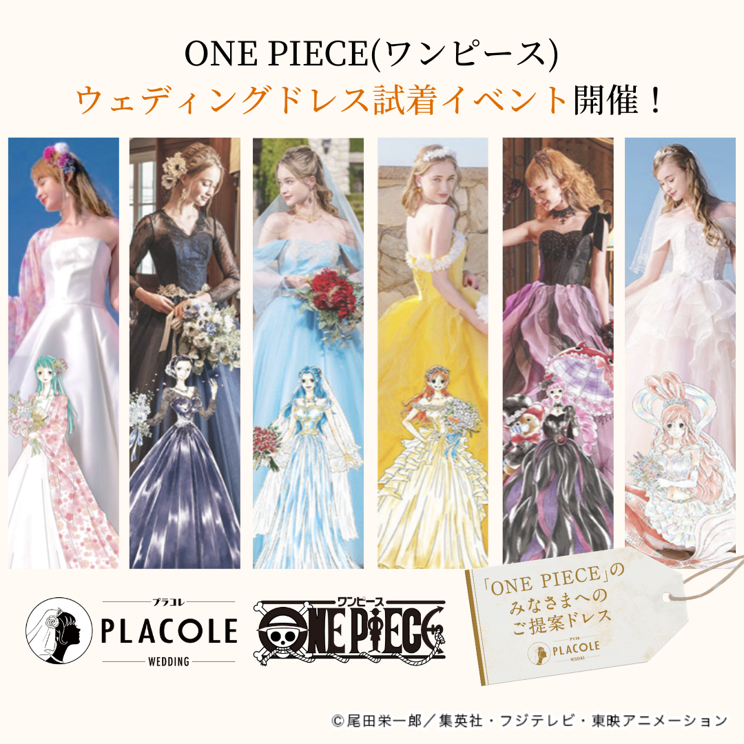 参加無料 大人気アニメ One Piece ワンピース コラボ企画 実写版ウェディングドレス試着会を大阪にて開催決定 冒険社プラコレのプレスリリース