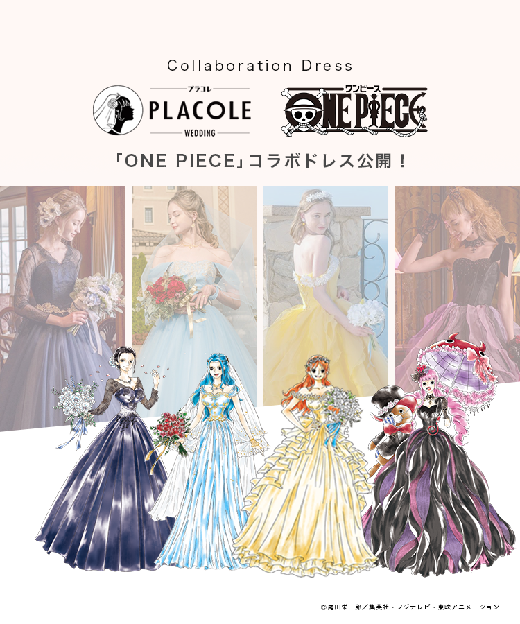 期間限定販売 大人気アニメ One Piece ワンピース コラボ企画 プラコレがワンピース キャラクターへ提案したドレスの完全オリジナル実写版の販売が決定 冒険社プラコレのプレスリリース