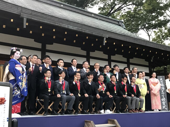 全国梅酒品評会表彰式・全国の酒蔵メーカーが京都・北野天満宮に。