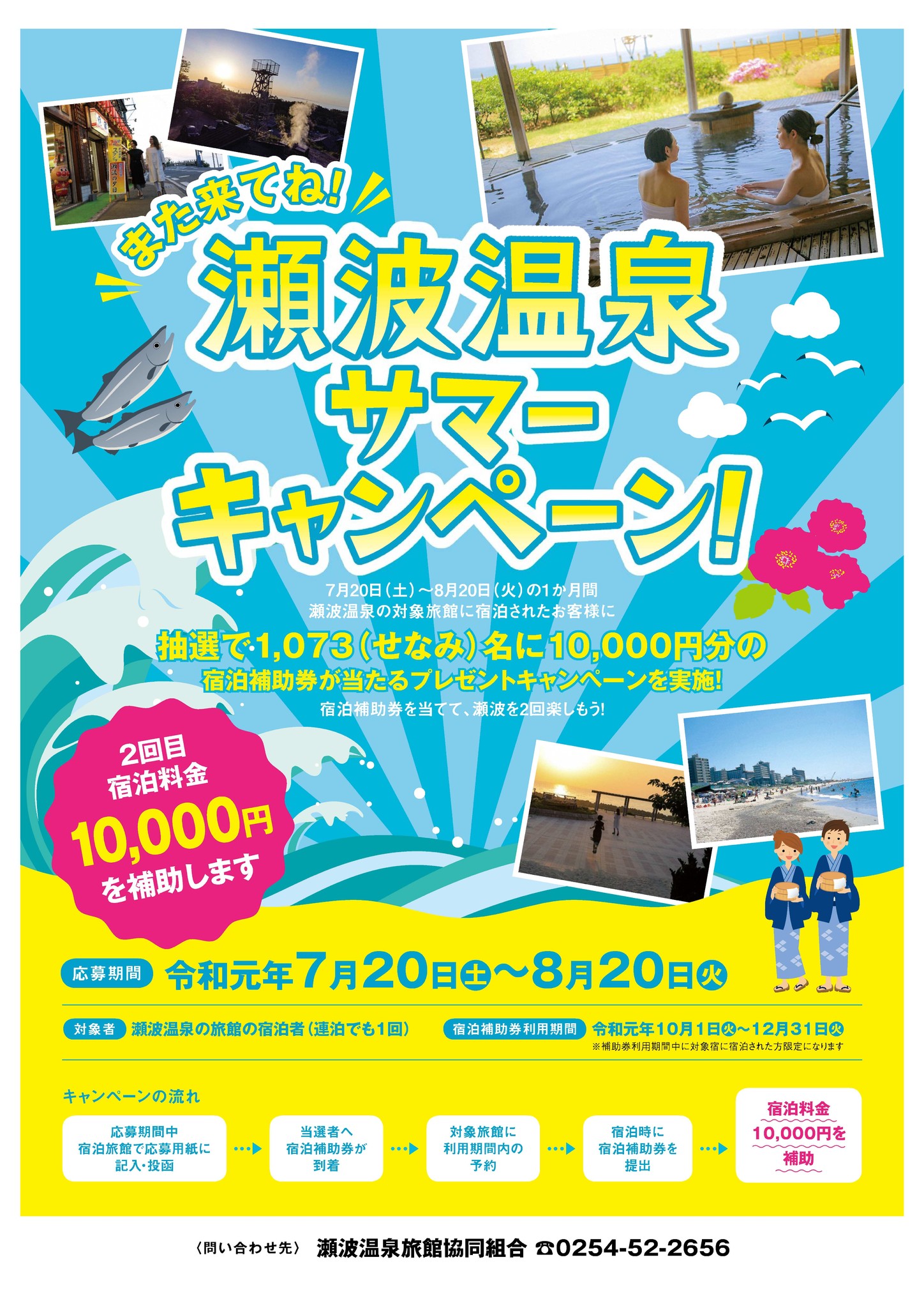 瀬波温泉を２回楽しめる！「瀬波温泉サマーキャンペーン」8月20日（火