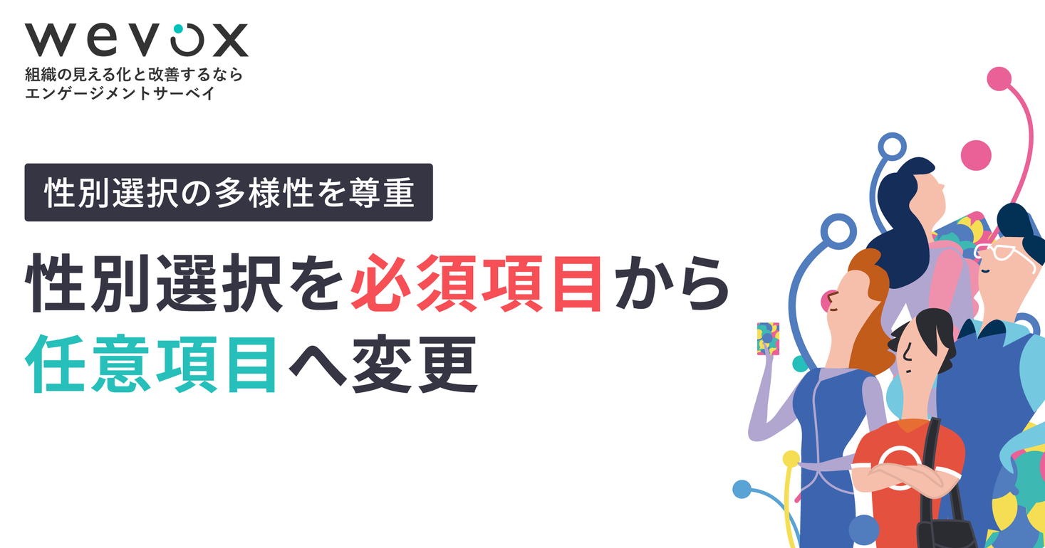 Wevox 性別選択を必須項目から任意項目へ変更 株式会社アトラエのプレスリリース