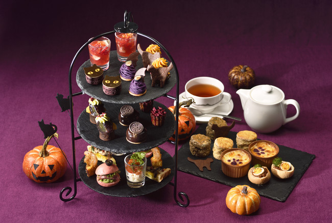 10月限定ハロウィーン仕様の「Autumn Afternoon Tea ～Chat Noir～」