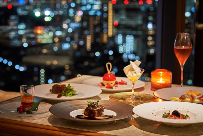 東京の夜景を一望できる最上階レストランでディナー （DINING & BAR TABLE 9 TOKYO）