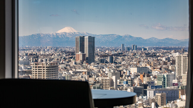 高層階のお部屋から見た富士山（品川プリンスホテル）