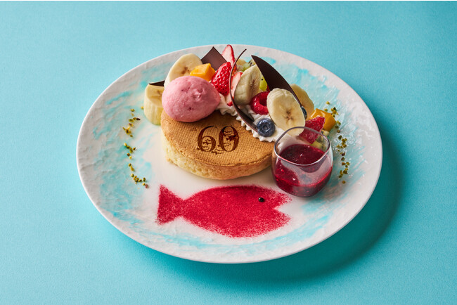 『スイミー』をモチーフにしたパンケーキ（品川プリンスホテル）