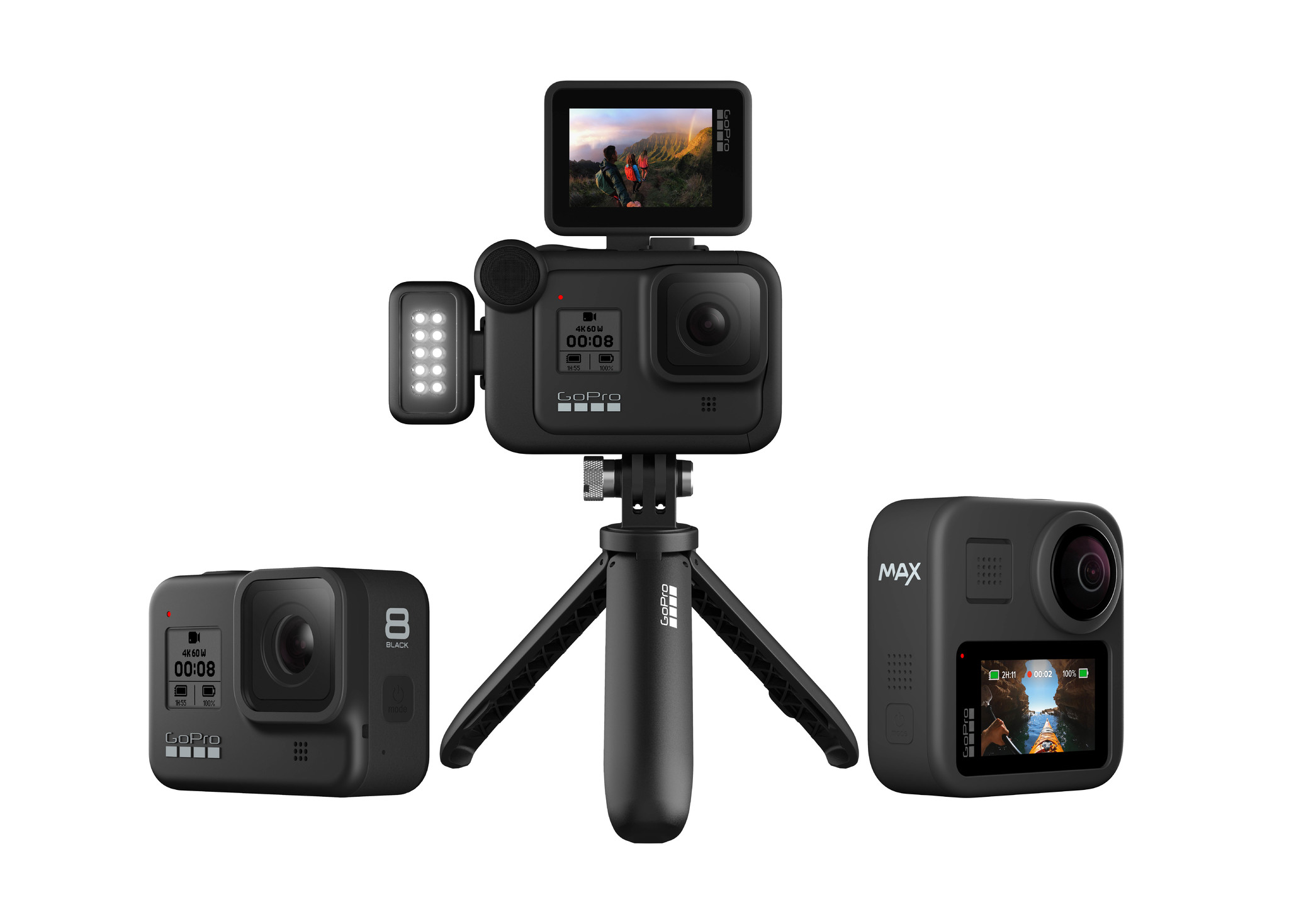 GoPro＞カメラ、ライト、アクション! HERO8 BLACK、モジュラー、MAX が