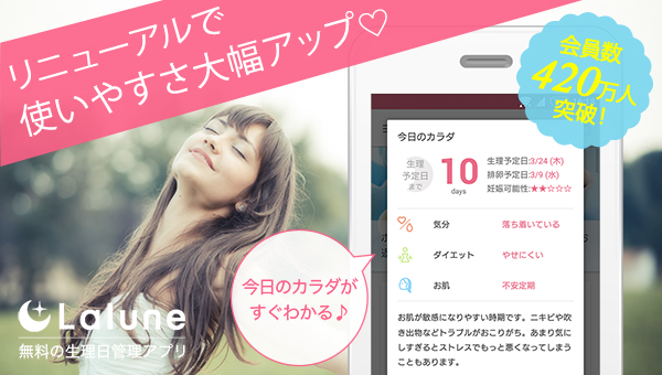 女性向けネット診察サービス『スマルナ』が女性向け体調管理アプリ・サイト『ラルーン』に広告掲載開始